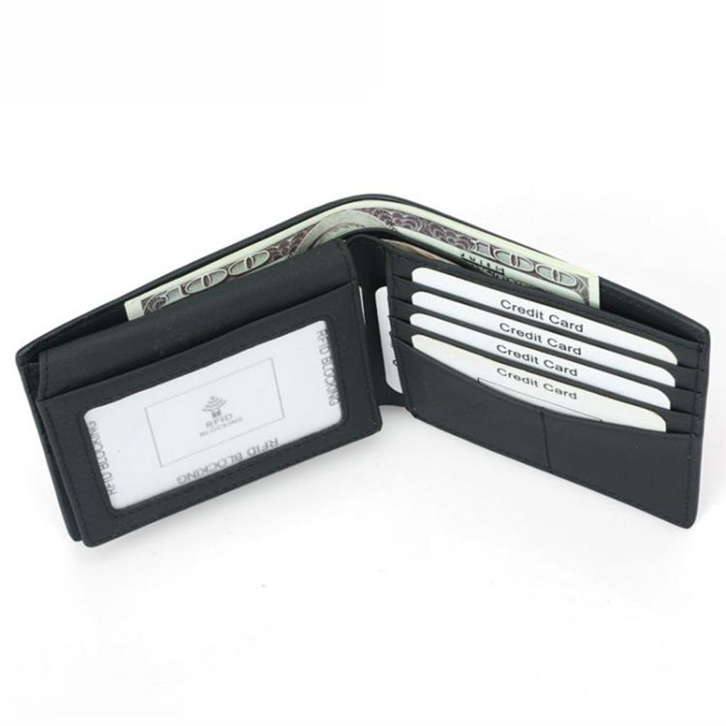 RFID anti-skimming lommebok – svart