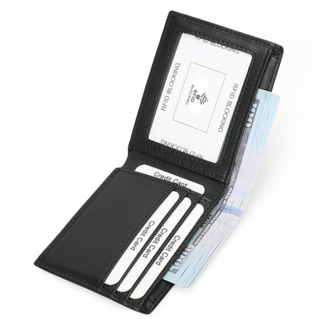 RFID Anti-Skimming Stofflommebok – Svart