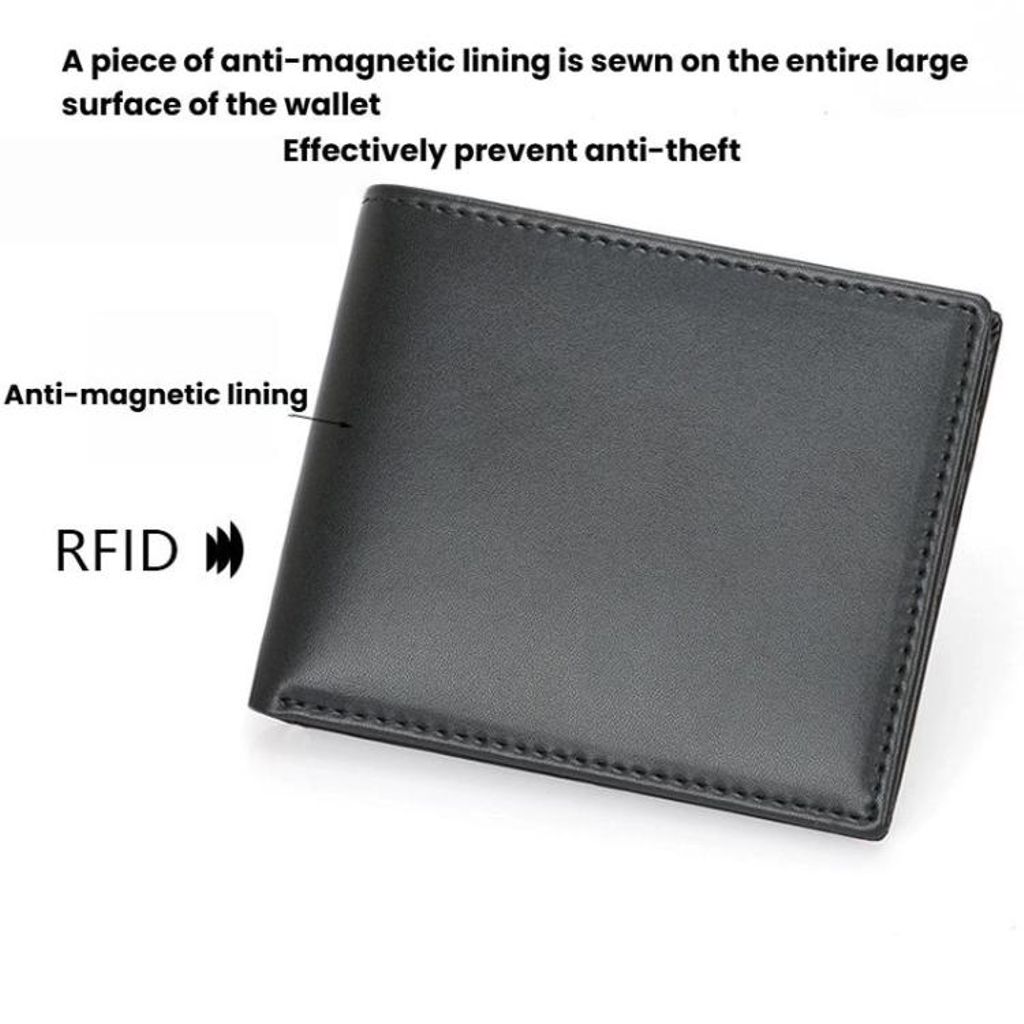 RFID Anti-Skimming Stofflommebok – Svart