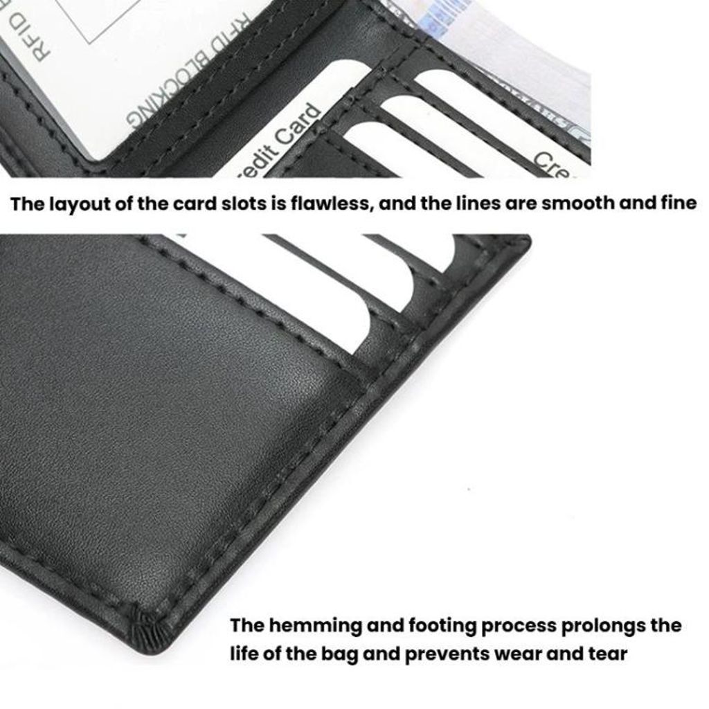RFID Anti-Skimming Stofflommebok – Svart