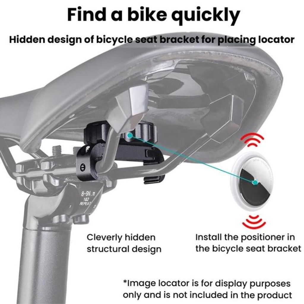 Cykelfäste för AirTag 2nd Gen/1st Gen och Huawei Tag – under sadeln