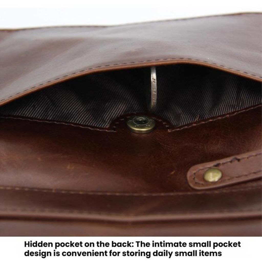 RFID-blokkerende skinnlommebok – mørkebrun