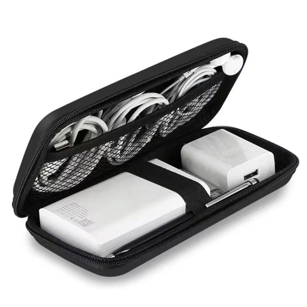 Oppbevaringsveske for elektronikk 19 x 10 x 4 cm – Svart