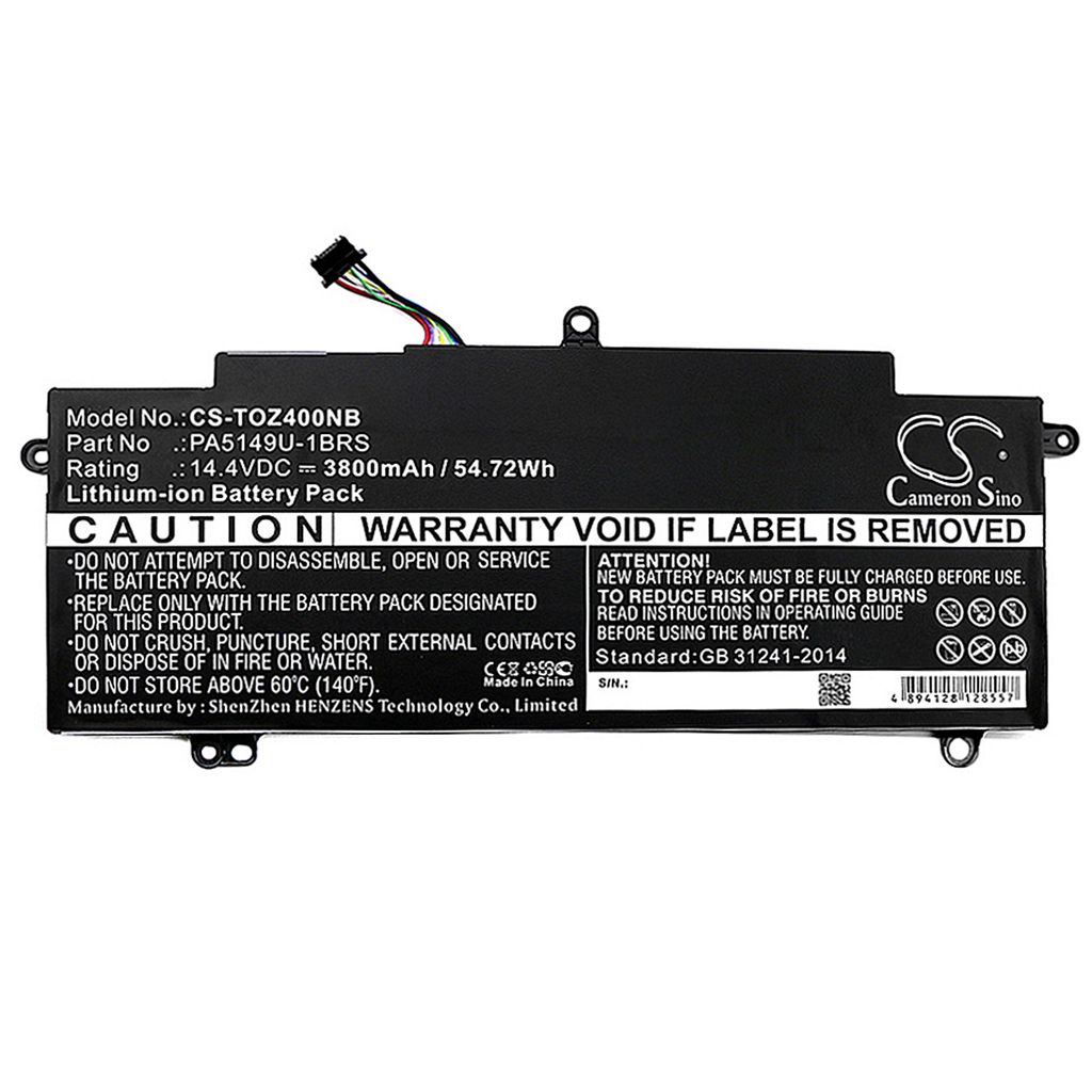 Toshiba Tecra Z40-B-11N, 14.4V, 3800 mAh