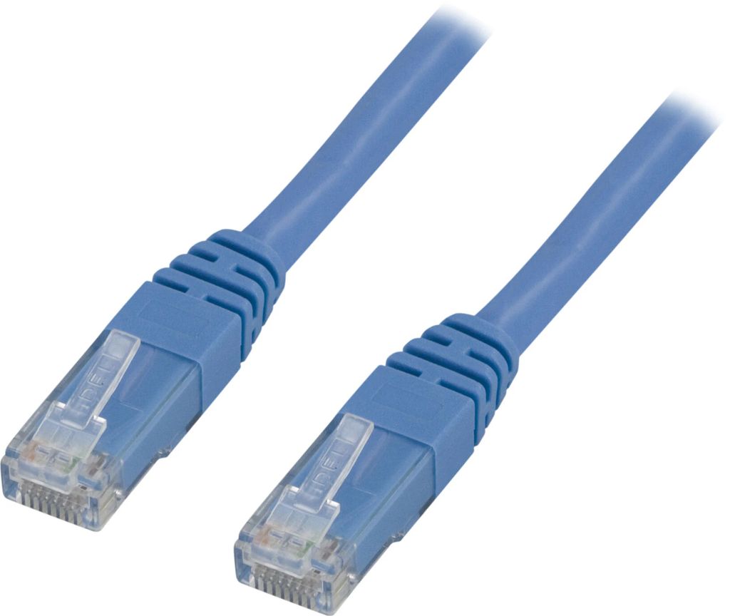 Cat6 patchkabel 1m blå LSZH Delta-certifierad