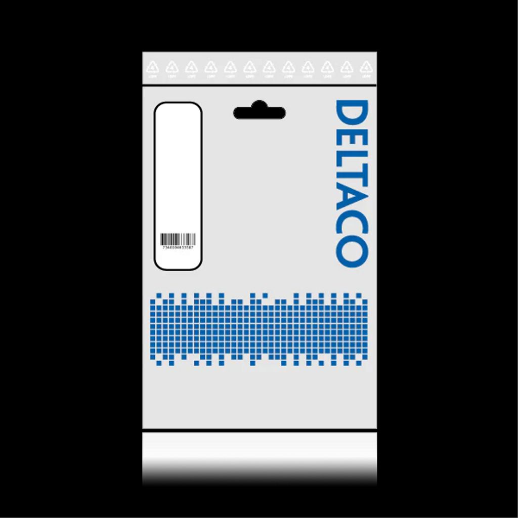 USB-A til Micro USB kabel venstrevendt 2 meter - sort
