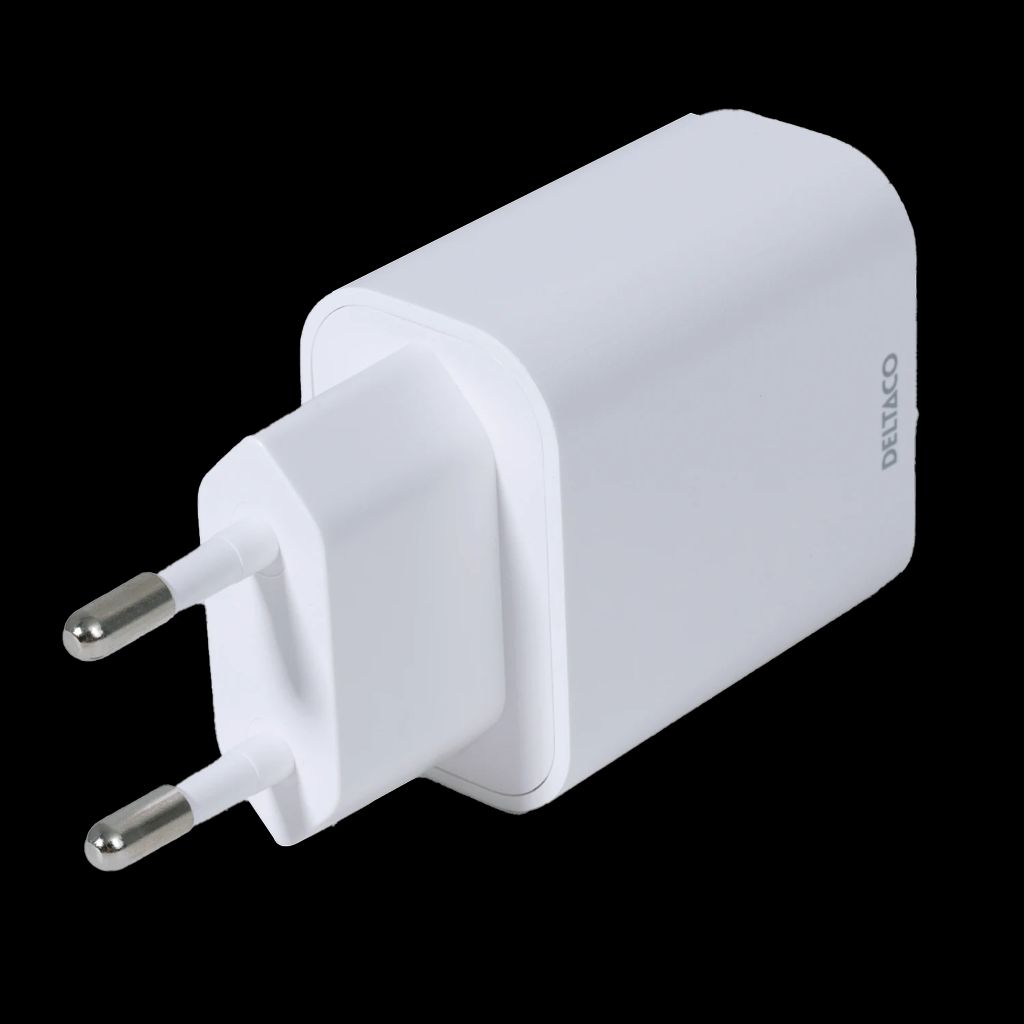Deltaco USB väggladdare 18 W snabbladdning – vit