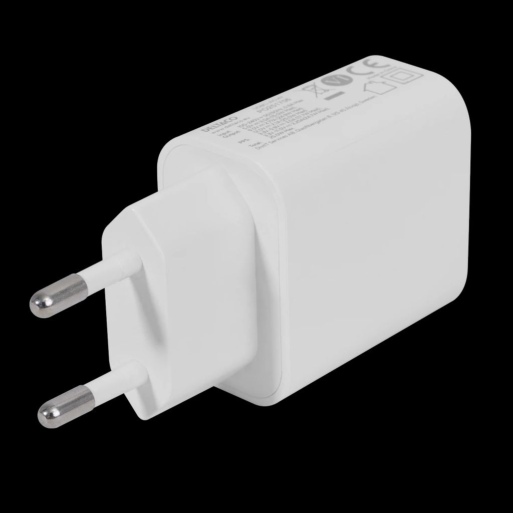 Deltaco Fast väggladdare USB-C 25 W – vit
