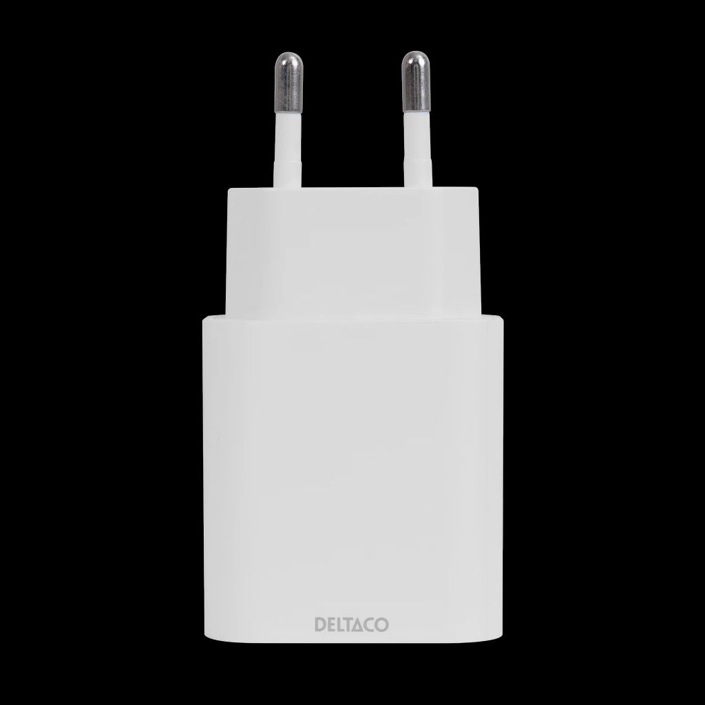 Deltaco Fast väggladdare USB-C 25 W – vit