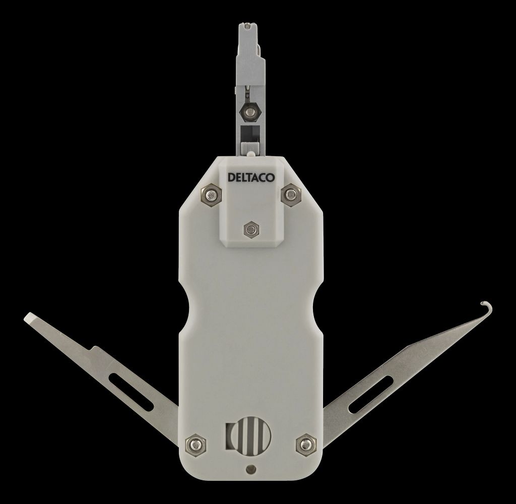 Deltaco kompakt nätverkskabel påtrycksverktyg Krone LSA – vit