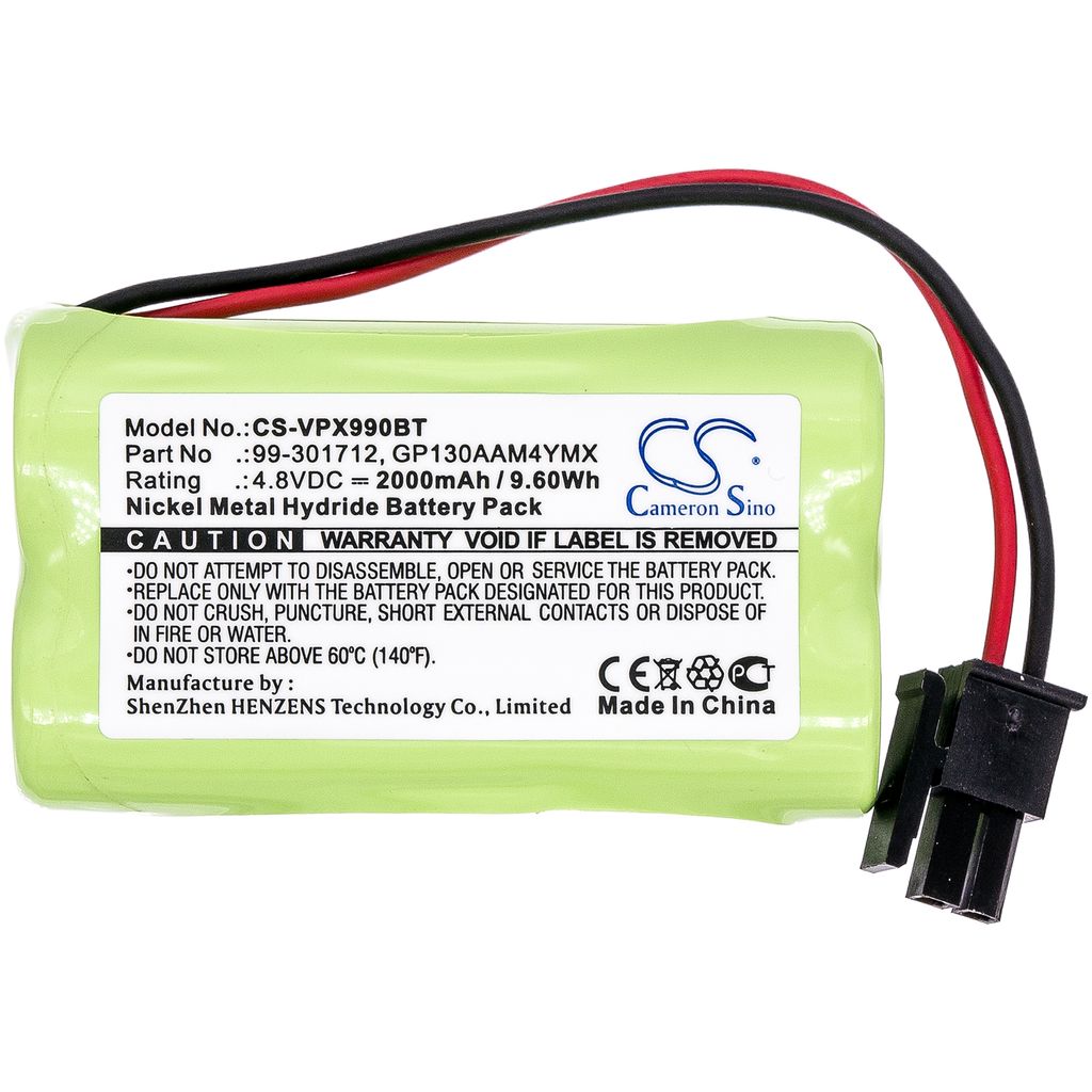 99-301712 för Visonic, 4,8V, 2000mAh