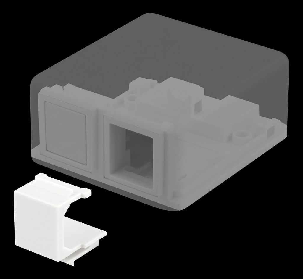 Deltaco Blindprop til Keystone-porte 5-pak Hvid