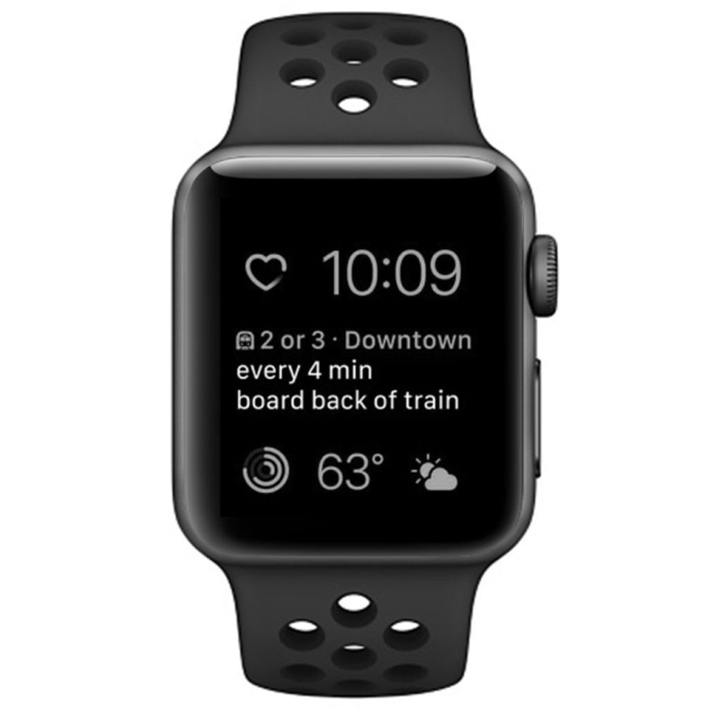 Apple Watch 42mm/41mm/40mm/38mm Silikon Klokkereim – Svart