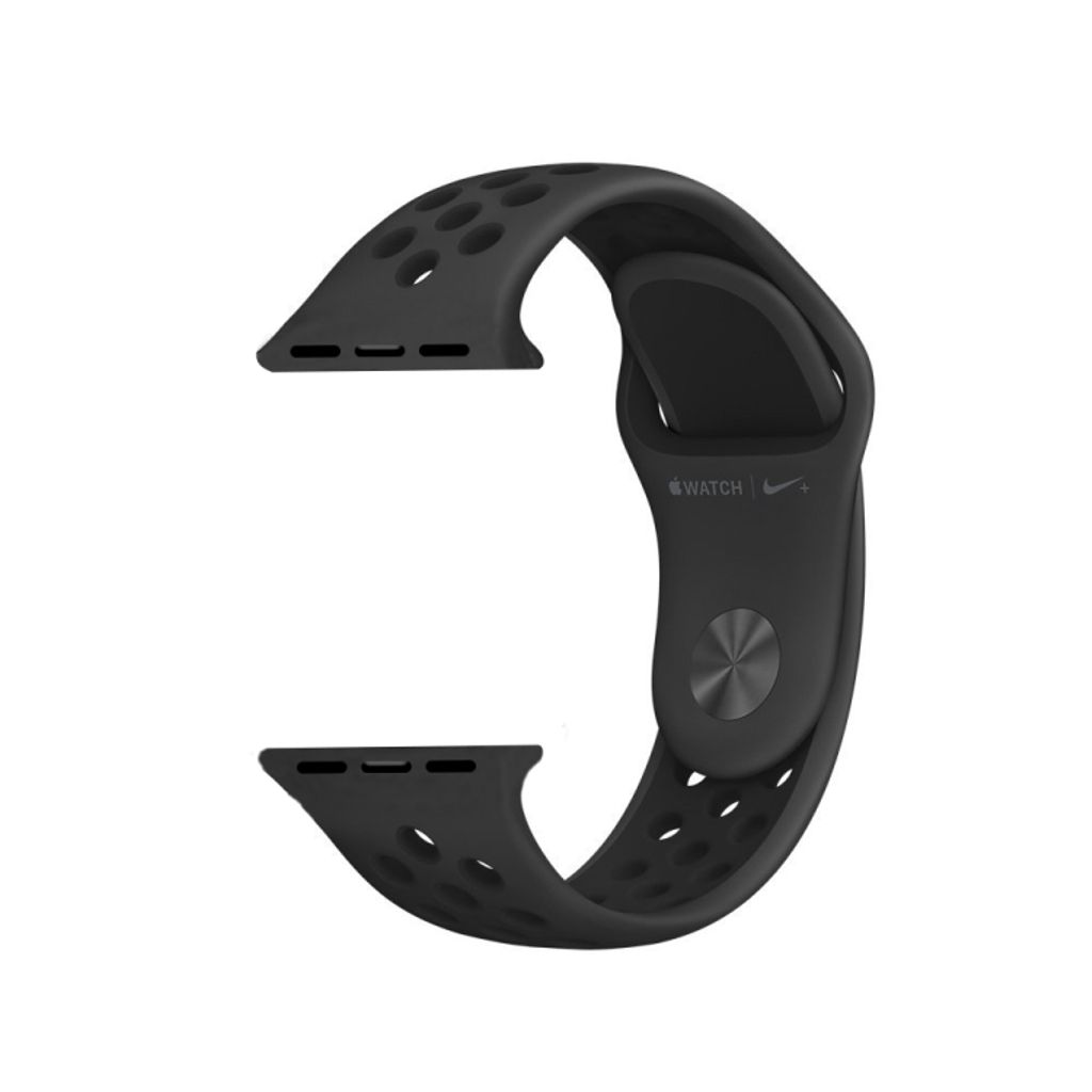 Apple Watch 42mm/41mm/40mm/38mm Silikon Klokkereim – Svart