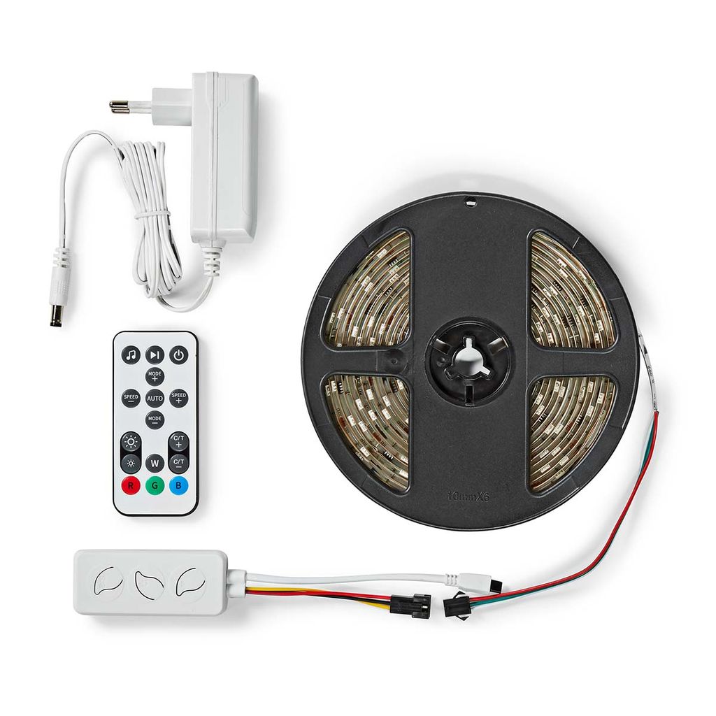 Nedis SmartLife LED strip, Wi-Fi, 5m - Flerfarvet