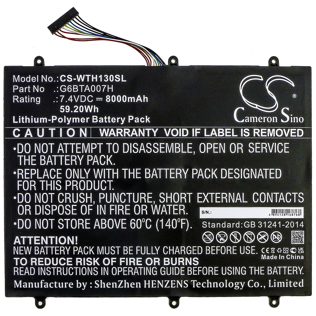 Wacom DTH-W1300, 7.4V, 8000 mAh