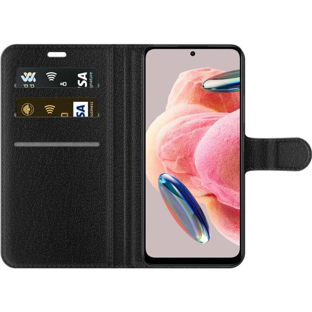 Xiaomi Redmi Note 13 Pro Musta Lompakkokotelo Svart marmor