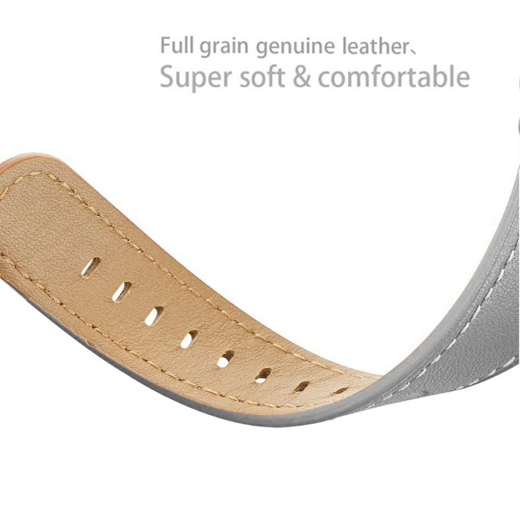 Samsung Galaxy Watch8 44mm etc. Klockarmband i läder - grå