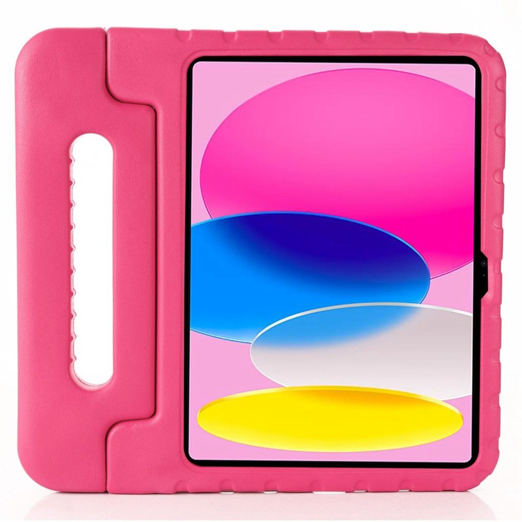 iPad A16 11" 2025/10.9" 2024 EVA-cover med standfunktion og bærehåndtag - Lyserød