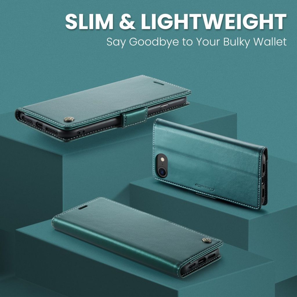 CASEME iPhone 6/6s/7/8/SE 2020/2022 Fodral med Kortfack - Grön