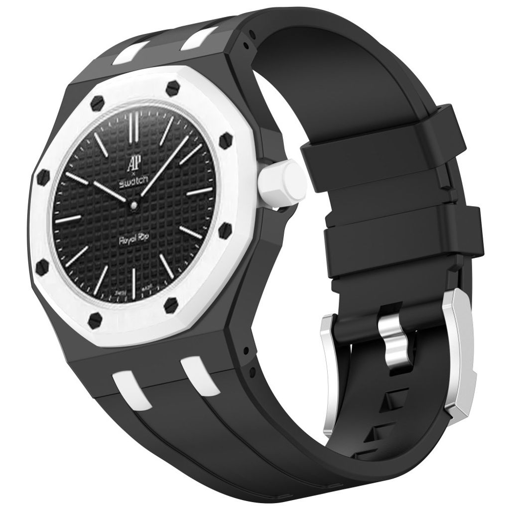 Swatch Royal Pop Klockarmband med Silikonskal – Svart/Vit