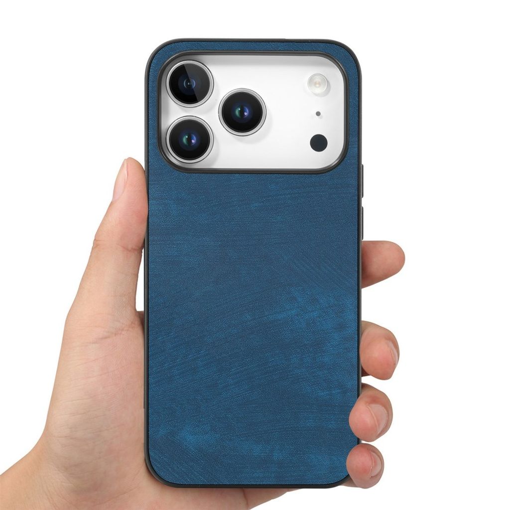 iPhone 18 Pro/17 Pro Kuori PU-nahkaa - Sininen
