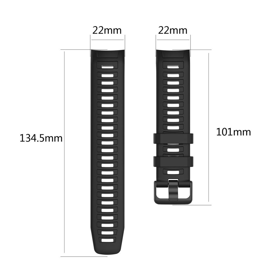 Garmin Instinct/Instinct 2/Tactical/Tide klokkerem i silikon – svart