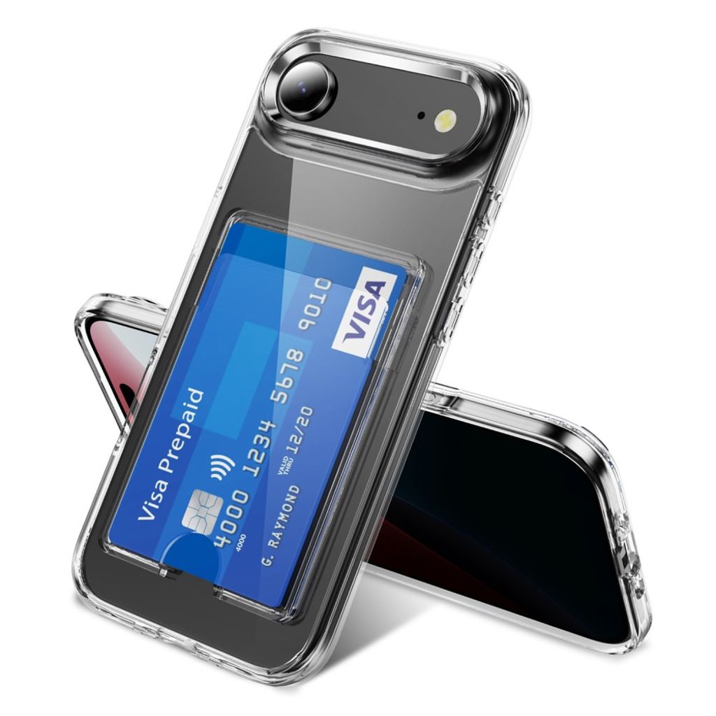 iPhone 17 Air Kuori, Korttipaikka, Akryyli - läpinäkyvä