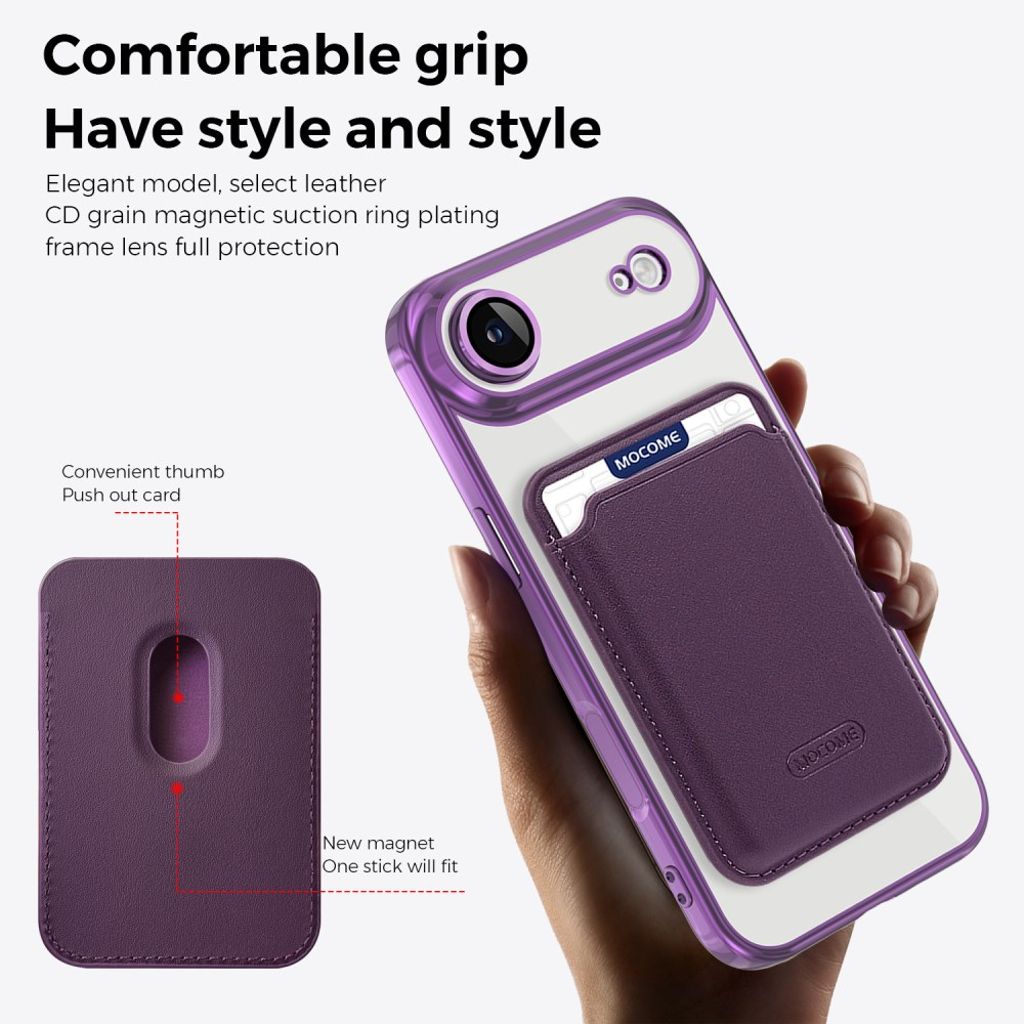 iPhone Air MagSafe-kuori irrotettavalla kortin haltijalla – Violetti