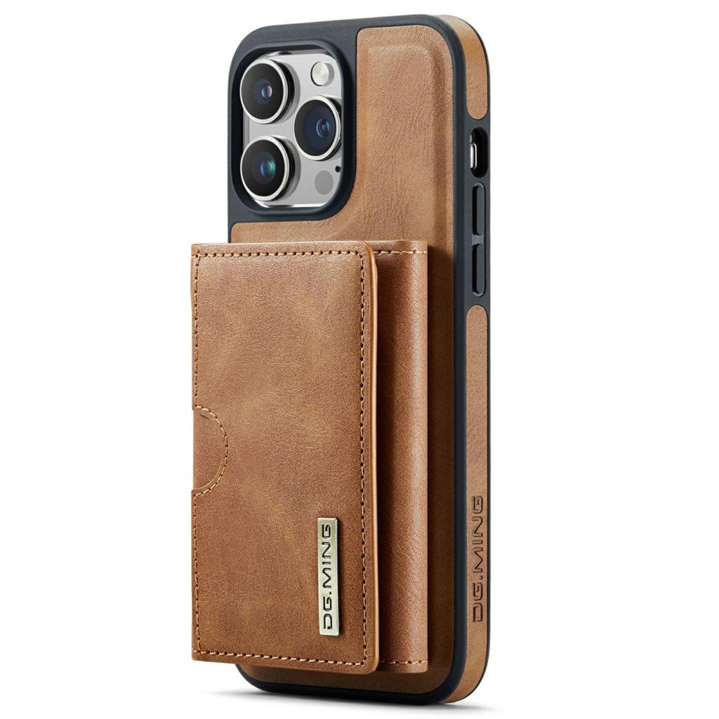 DG.MING iPhone 13 Pro Max Lompakkokuori Magneettinen - Ruskea
