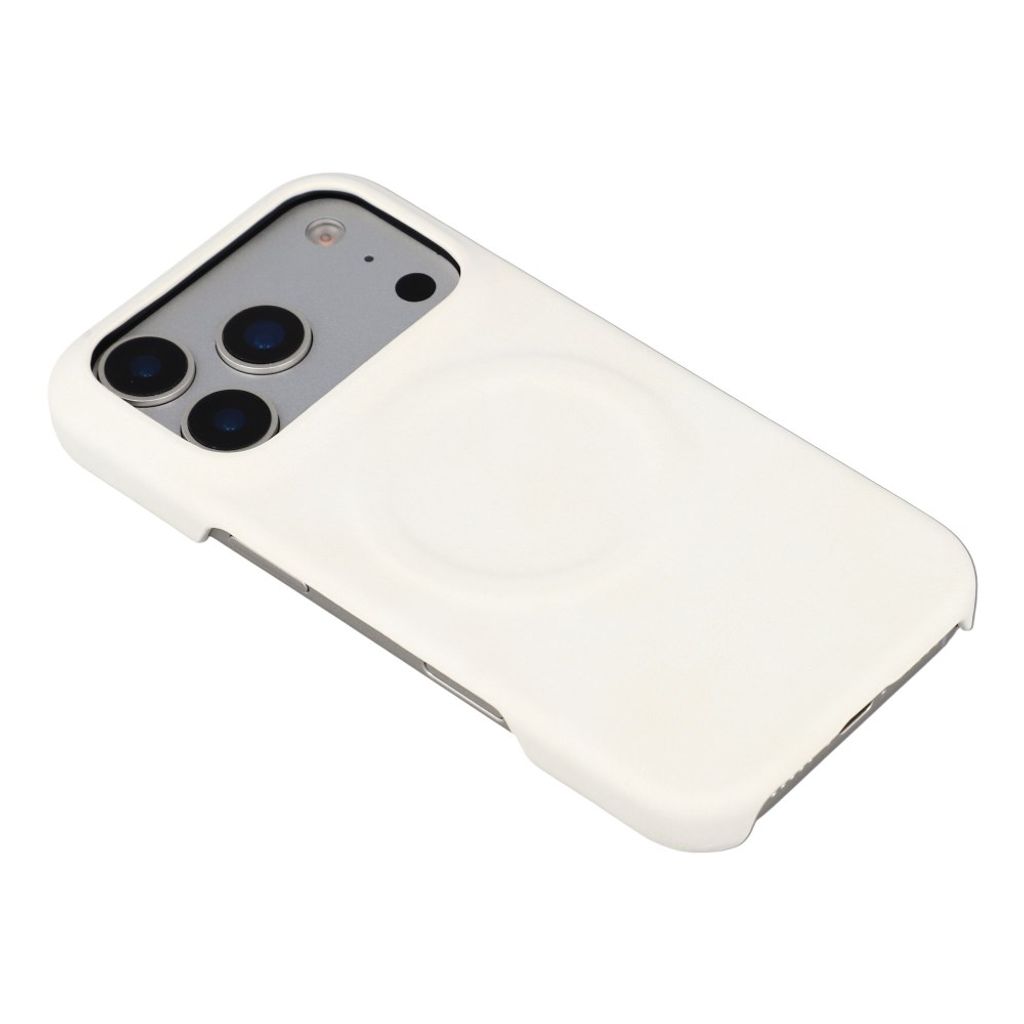 iPhone 18 Pro Max/17 Pro Max MagSafe-kompatibelt Deksel PU-lær - Hvit
