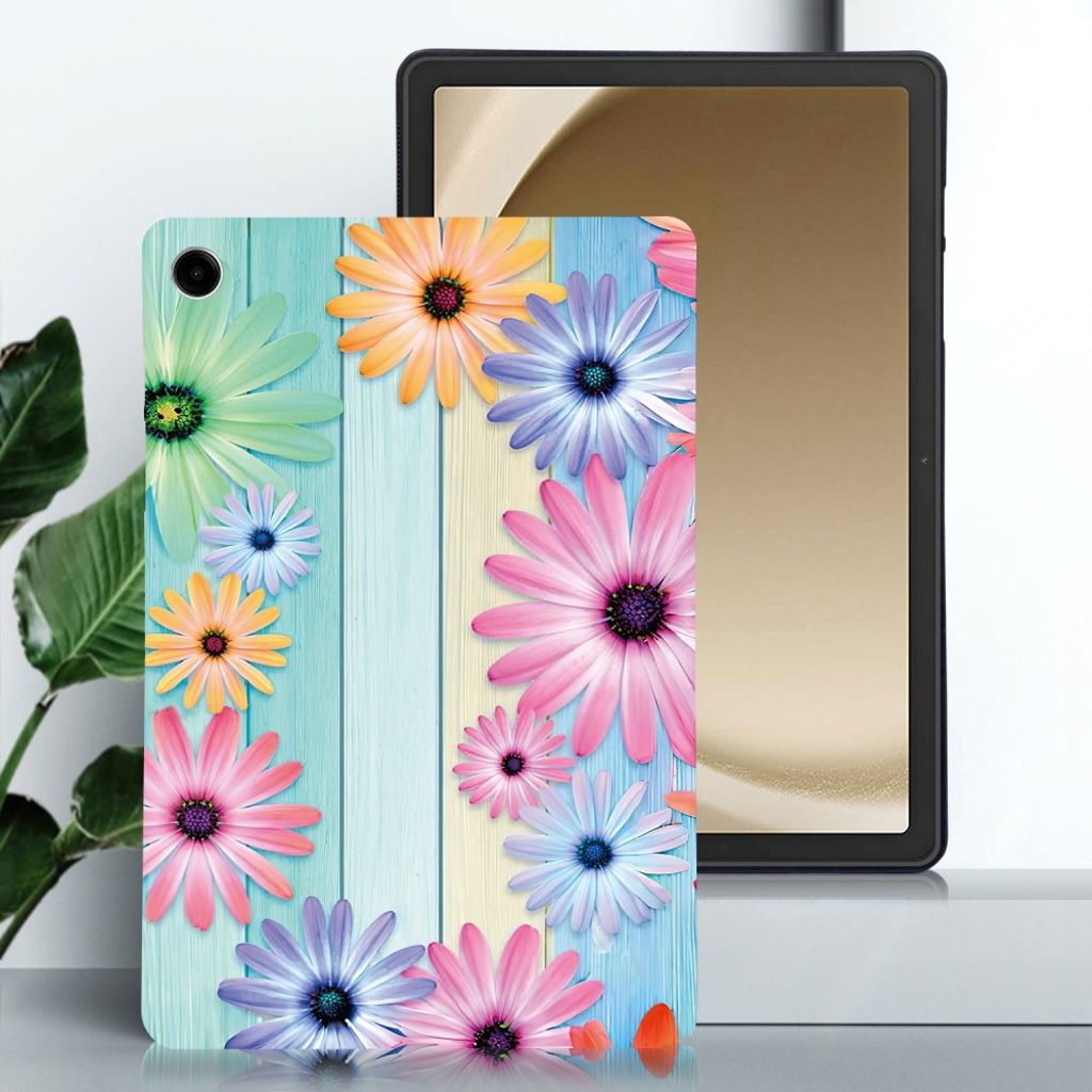 Samsung Galaxy Tab A11 Plus Deksel med Trykk - Flerfargede Blomster