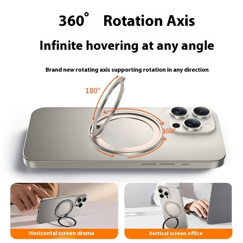 Q5 magnetisk ringholder med 360° rotation – lysegul