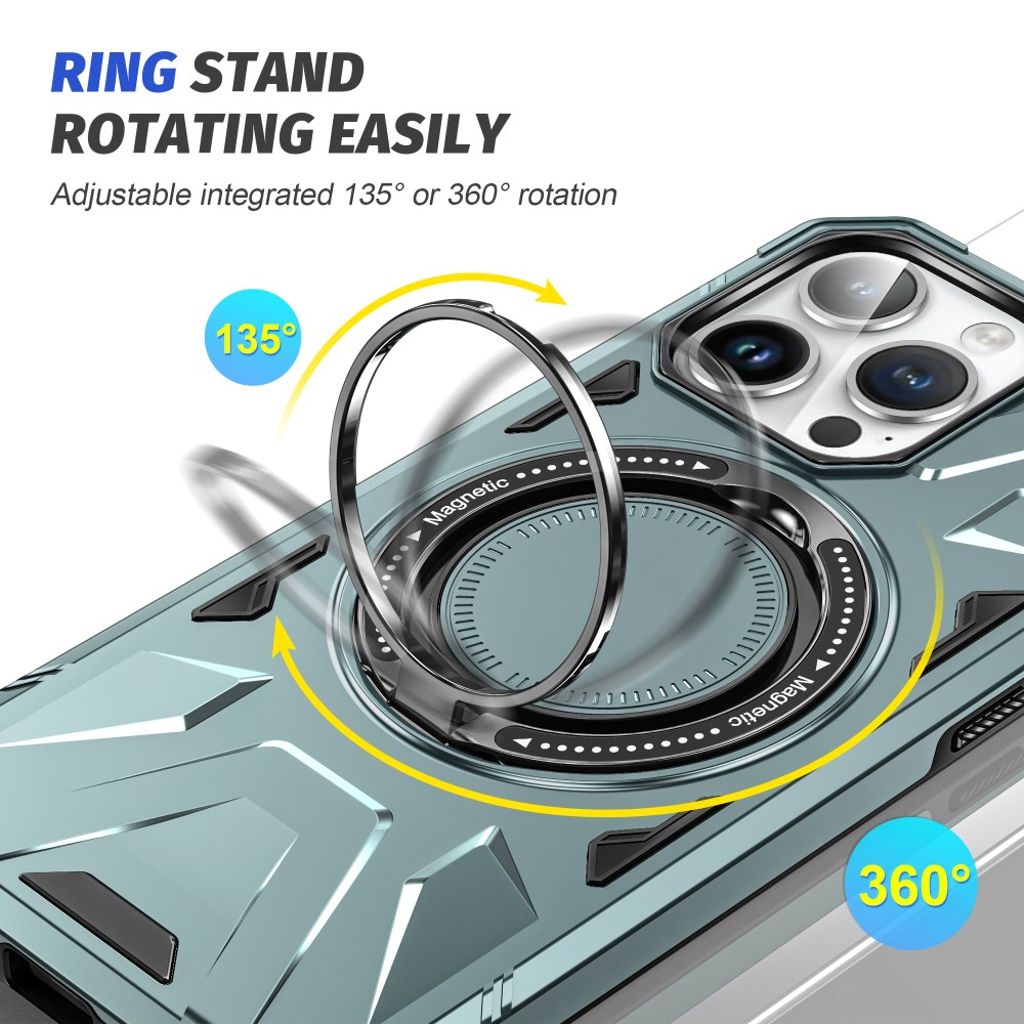 iPhone 12 Pro Max Cover med Ringholder - Grøn