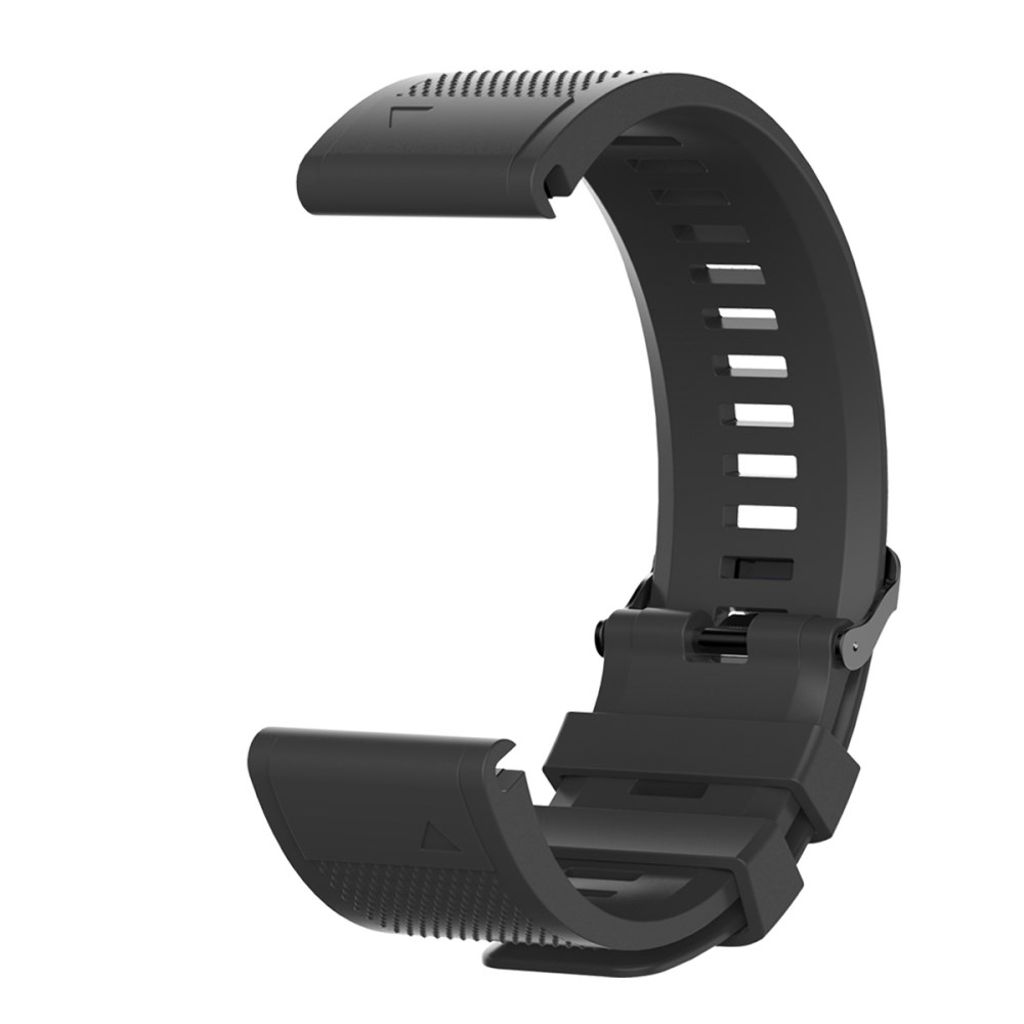 Garmin Fenix 5X/5X Plus/3/3 HR kellonranneke mustalla soljella - musta