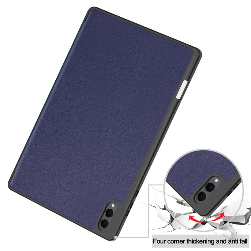 Samsung Galaxy Tab S12 Ultra/S11 Ultra Tri-fold stativfodral - Mörkblå