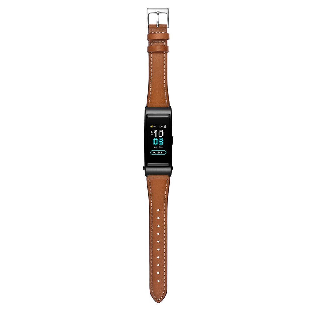 Garmin Vivoactive 4S/3S/Huawei TalkBand B5 ja muut. Kellon ranneke aitoa nahkaa – ruskea