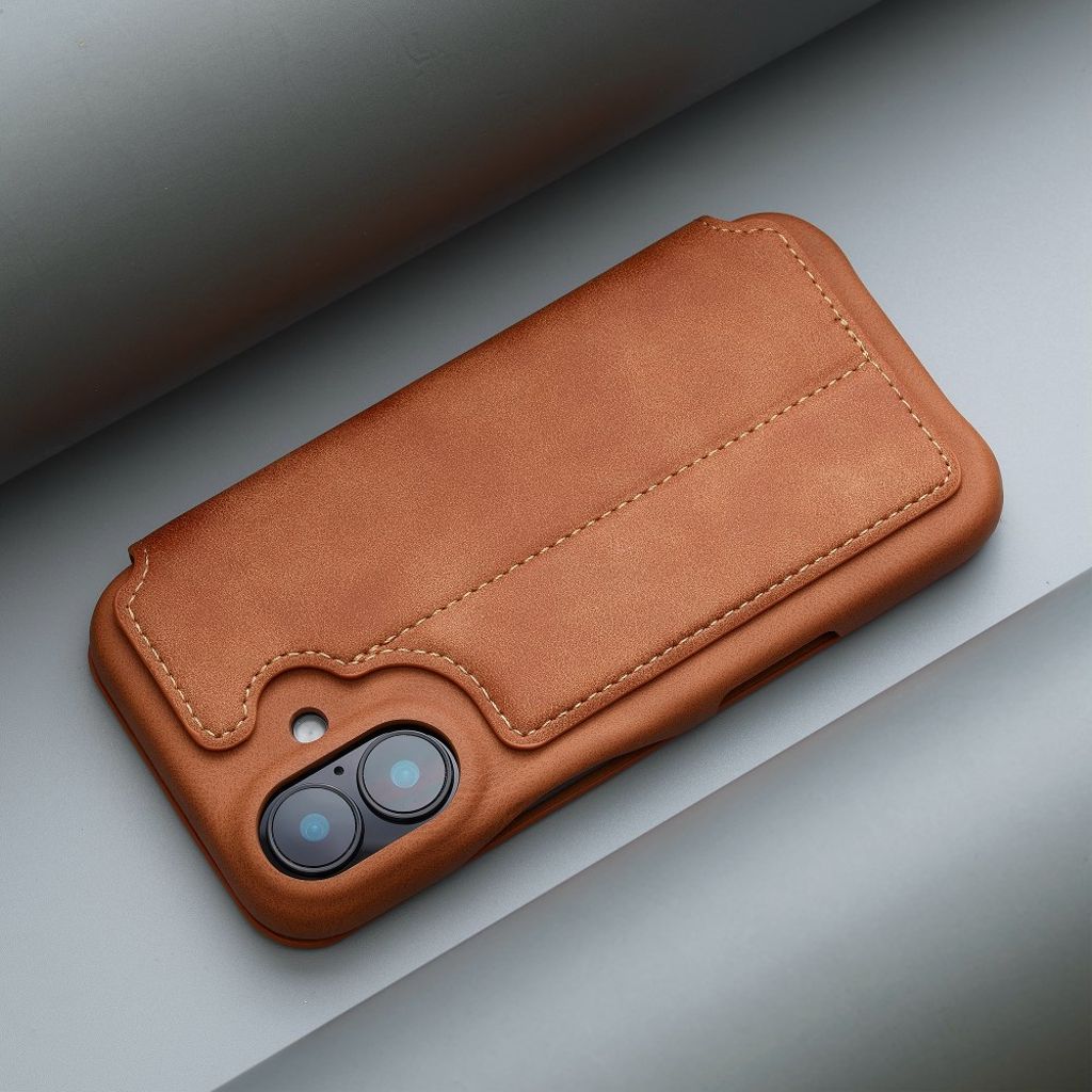 LC.IMEEKE iPhone 16 Etui med Stativ - Brun