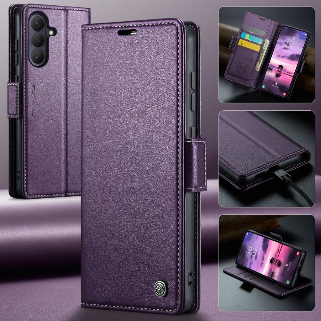 CASEME Samsung Galaxy S26 Plånboksfodral RFID-blockerande Stativ - Lila