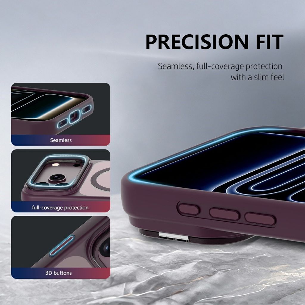LEREACH iPhone 18 Pro Max/17 Pro Max MagSafe Kuori jalustalla - Musta