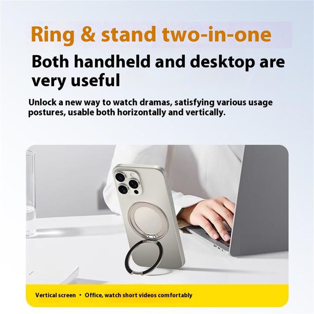 Q5 magnetisk ringholder med 360° rotation – lilla