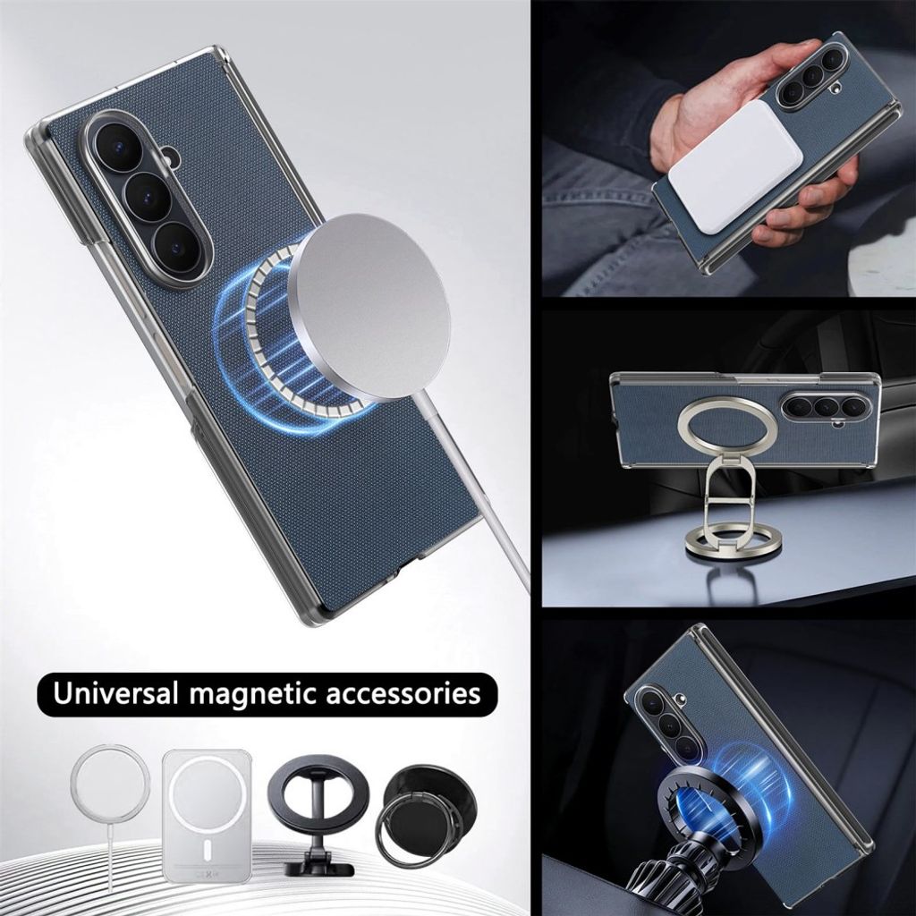 Samsung Galaxy Z Fold8 Ultra MagSafe Kuori PU-nahkaa - Sininen