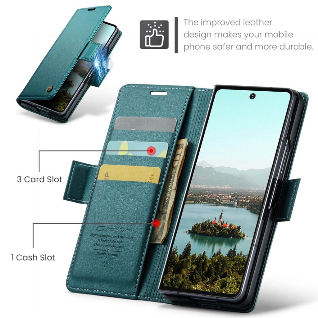 CASEME Samsung Galaxy Z Fold7 5G Fodral med RFID-blockerande - Grön
