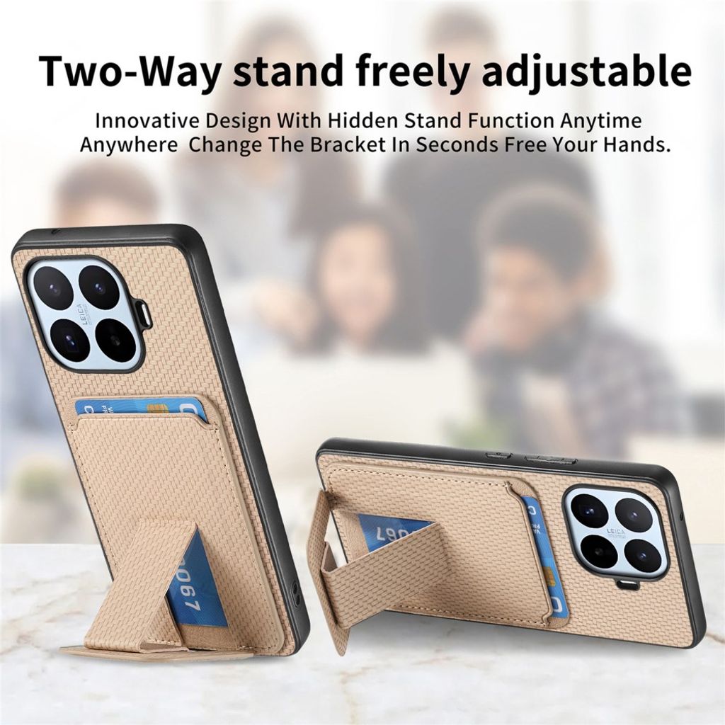 Xiaomi 17T Cover med kortlomme - Beige