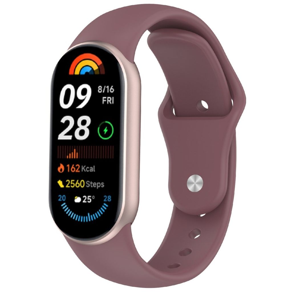 Xiaomi Smart Band 10/9/8 Silikoni Kellonranneke – Violetti