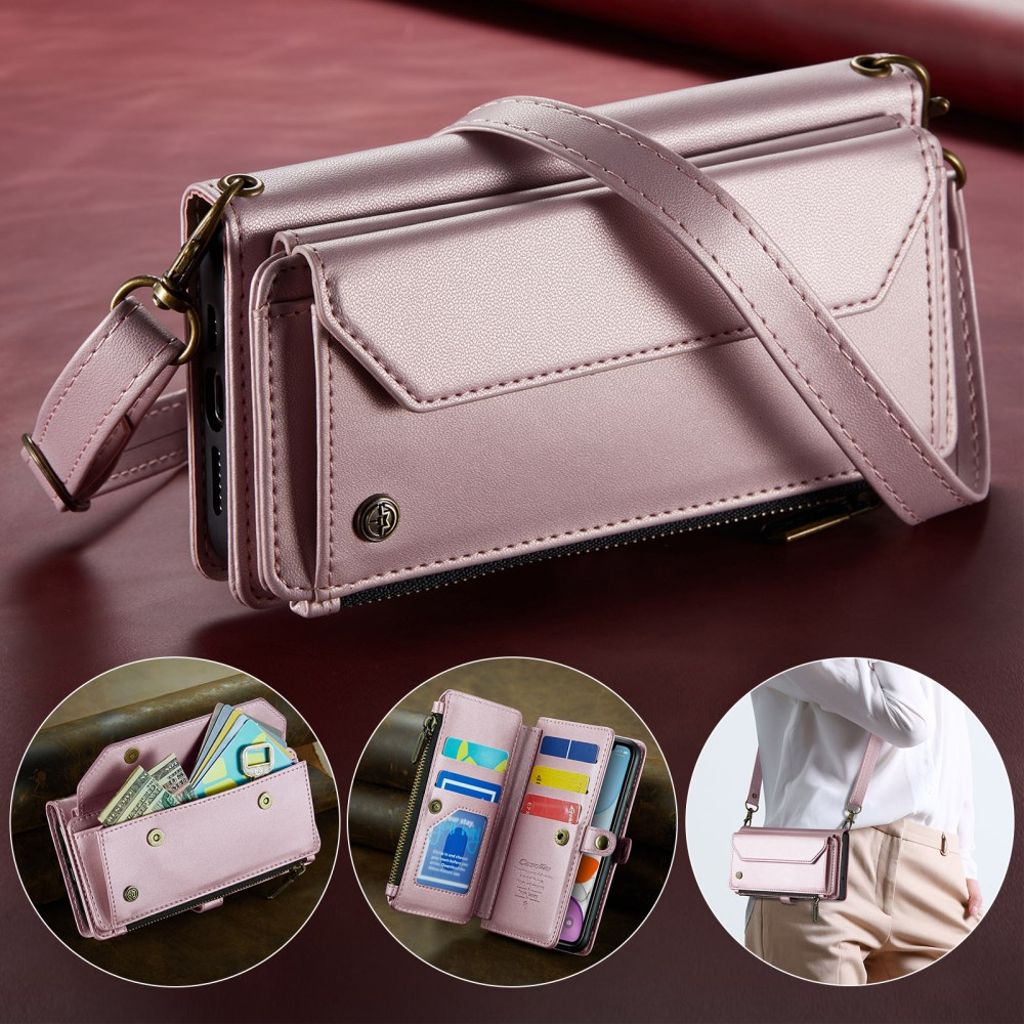 CASEME iPhone 11 Kotelo 10 Korttipaikka - Vaaleanpunainen