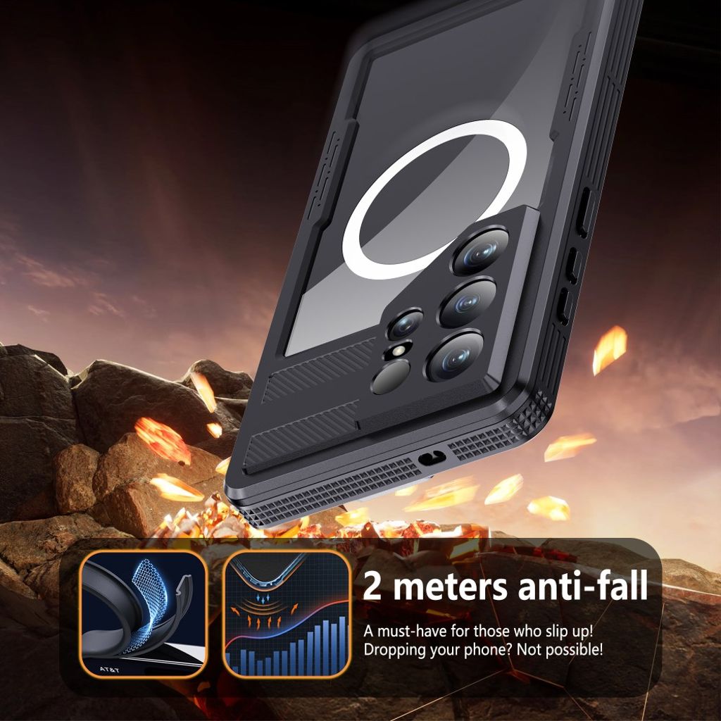 REDPEPPER Samsung Galaxy S26 Ultra MagSafe-skal - Transparent/Svart