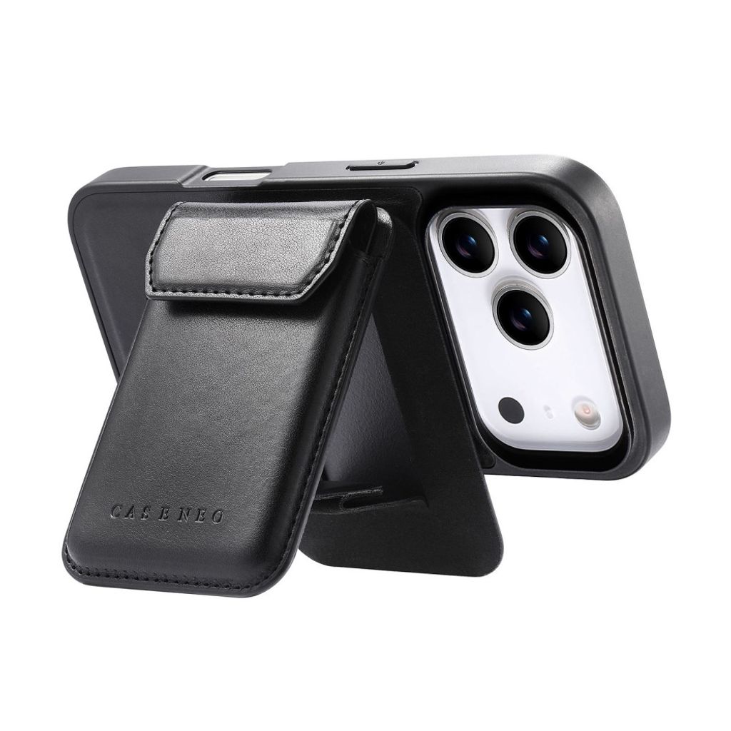 CASENO iPhone 18 Pro/17 Pro Deksel MagSafe Avtakbar Kortholder - Svart