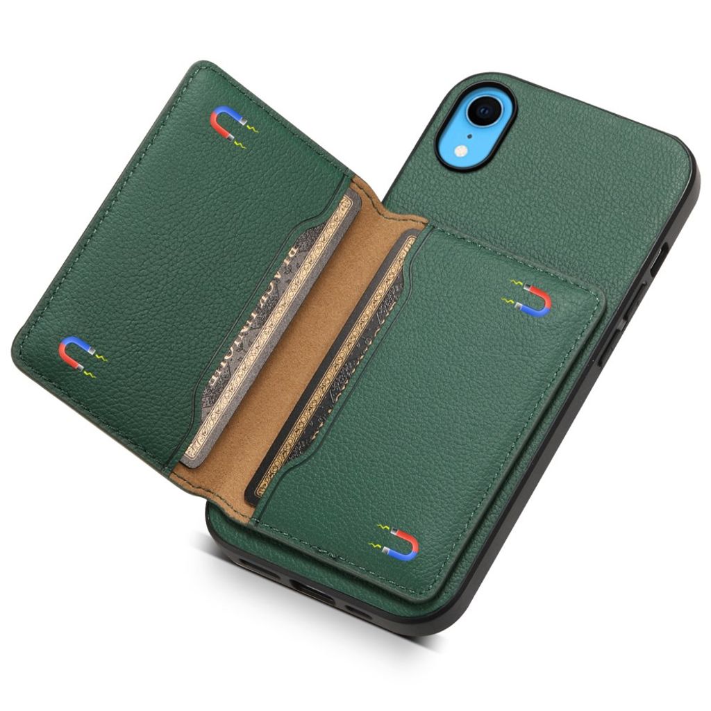 iPhone XR Plånboksskal Kickstand – Grön