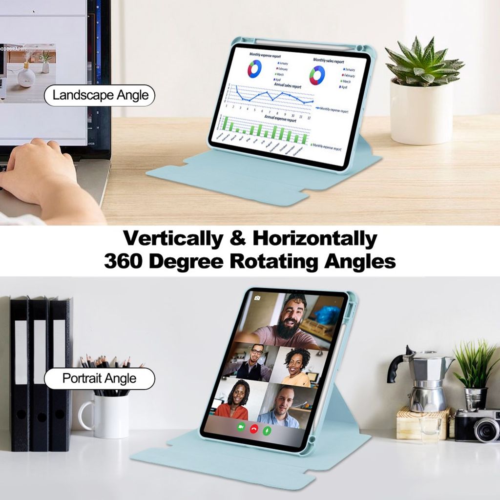 iPad Pro 11" 2025/2024 Fodral med Bluetooth-tangentbord - Blå